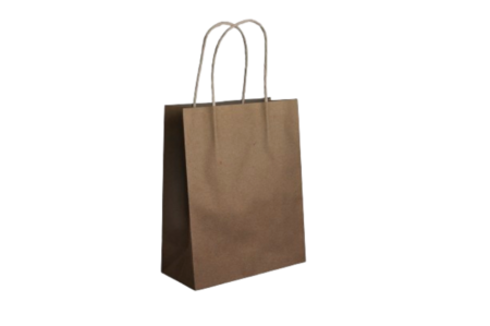 BROWN Large Paper Bags with Twisted Handles -NINA-18x7x18